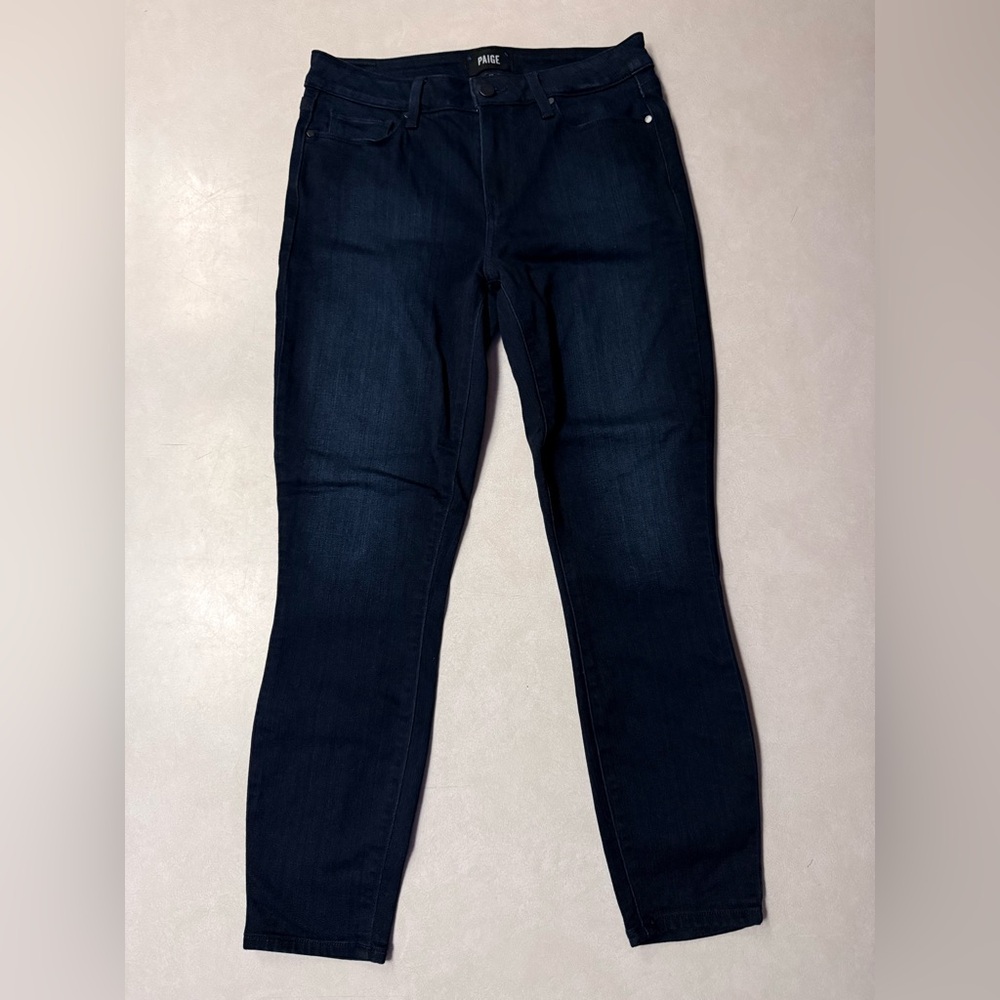 PAIGE Women’s Deep Indigo Verdugo Crop Skinny Jeans